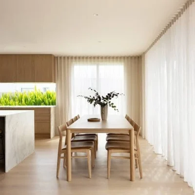 Calder Monumental Walnut Dining Table Angle 4