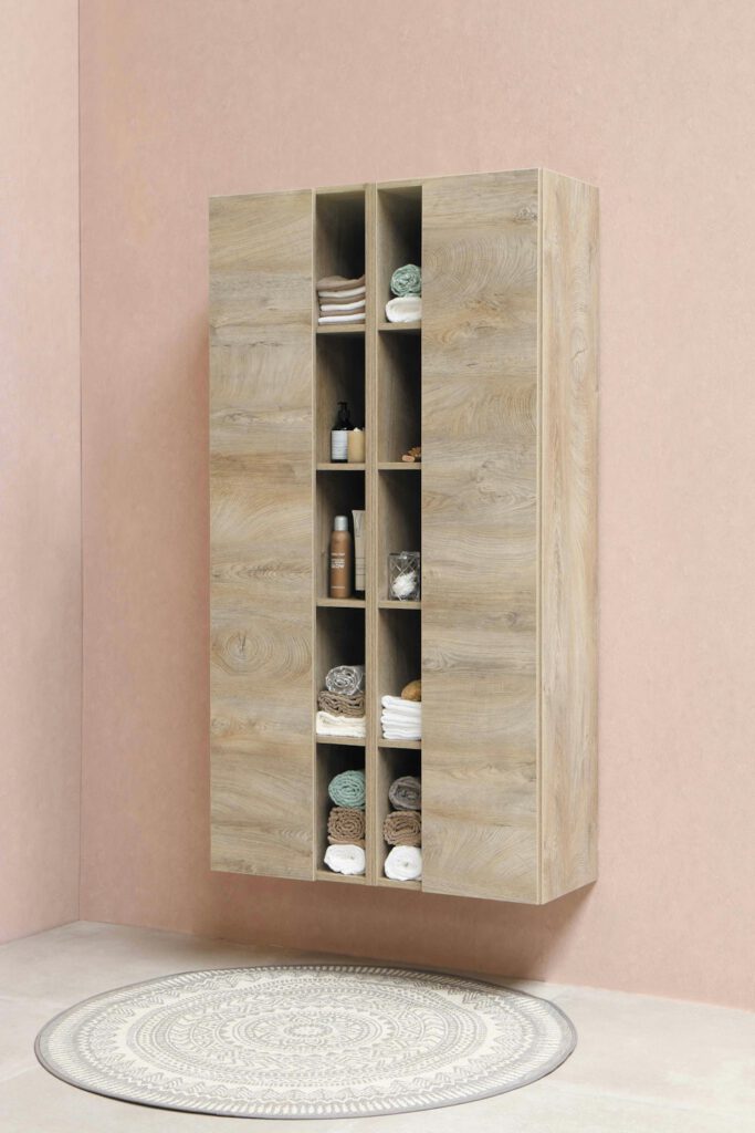 Bastion Solid Walnut Media Console - Modern Interior Angle 1