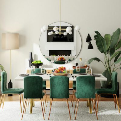 Costa Slat-Top Teak Dining Table Angle 2