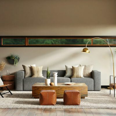 Torus Fluted Walnut Side Table Angle 1